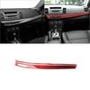 Red Carbon Fiber Interior Center Dashboard Cover Trim For Mitsubishi Lancer