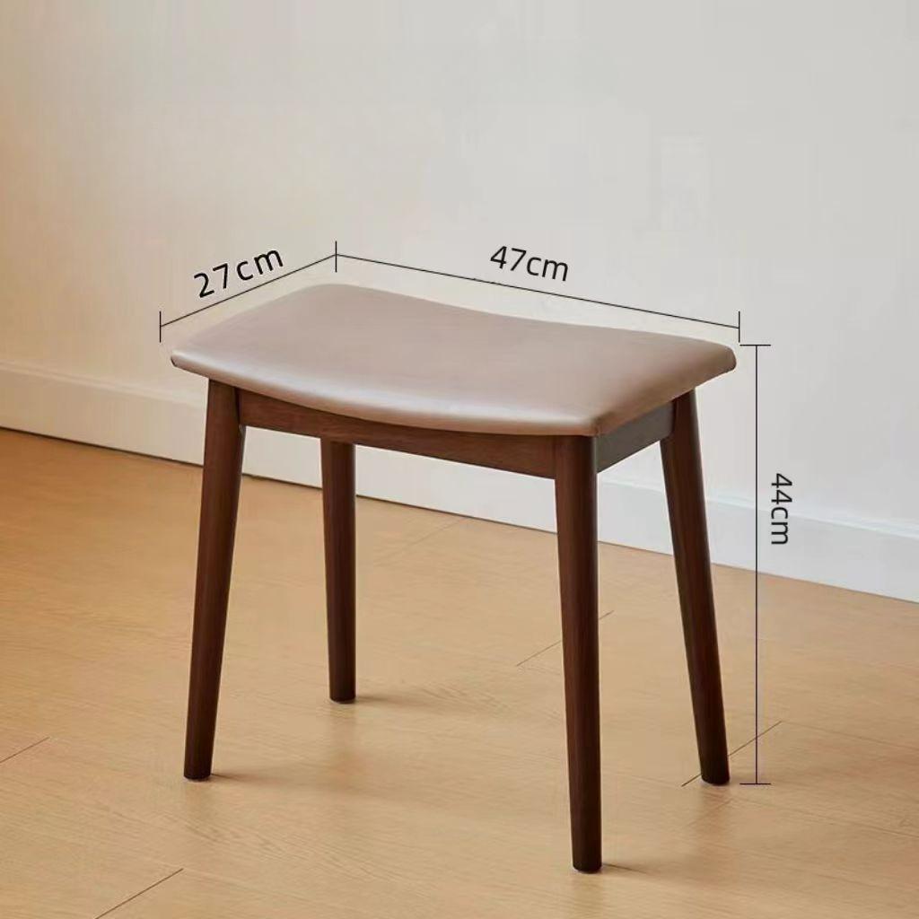 Vanity Stool Vanity Chair Saddle Cushion Ottoman Stool Chair with Solid Wood Legs, Modern Piano Bench Makeup and Foot Stool