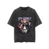 Anime SPY×FAMILY Anya Yor Loid Forger Peripherals Graphic Print T-shirt Men Women O-neck Cotton Retro Washed Summer New Tee Loose Casual Oversized Top