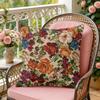 Woven Flower Textile Cushion Cover Silky Short Plush Invisible Zipper Dustproof Sofa Pillow Case For Home Decor
