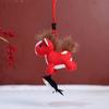 Horse Stepping Flying Swallow Stuffed Animal Keyring Plush Horse Doll Pendant  Birthday Gift