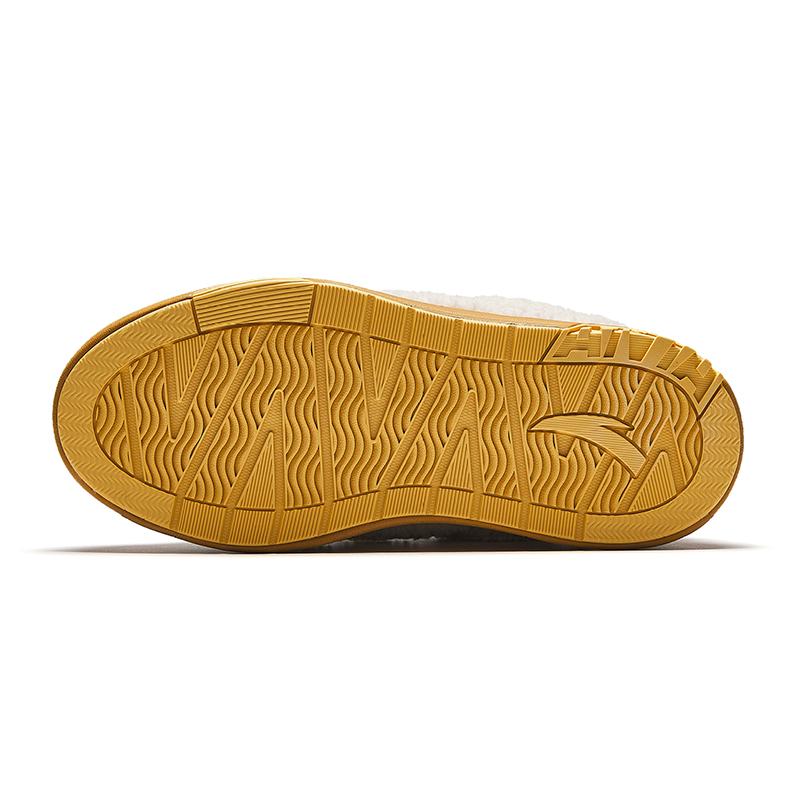 ANTA Fleece Slip On Casual Shoes Off White Yellow Women 122448922-1