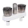 RV Exterior Faucet Hot Cold with Quick Connect Adapter Flexible Outlet Pipe for Motorhome Boat Bathroom Van Outdoor