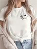Fun Smiling Letters Pattern Tshirt Soft Breathable Casual Tee Playful Typography Top for Daily Comfort Joyful Street Fashion