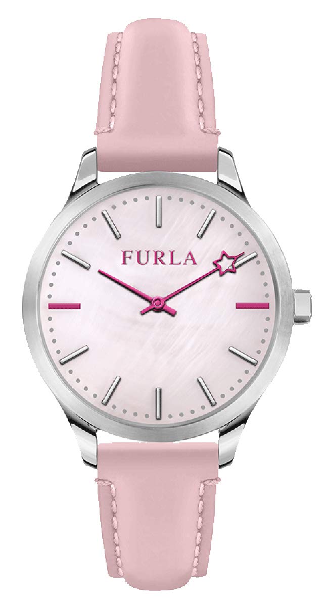 FURLA Cute Pink Shell Leather Watch R4251119509 Wristwatch [FURLA] Women s [Item]