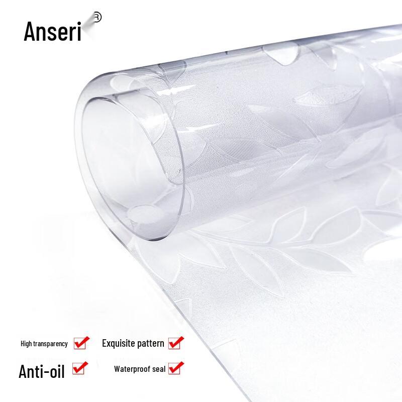 ASRay PVC Transparent Soft Glass Table Mat 90x150cm