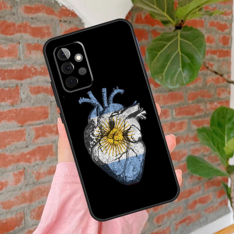 Argentina Flag Phone Case For Samsung Galaxy A54 A34 A14 A55 A35 A25 A15 A52 A32 A12 A51 A71 A13 A33 A53