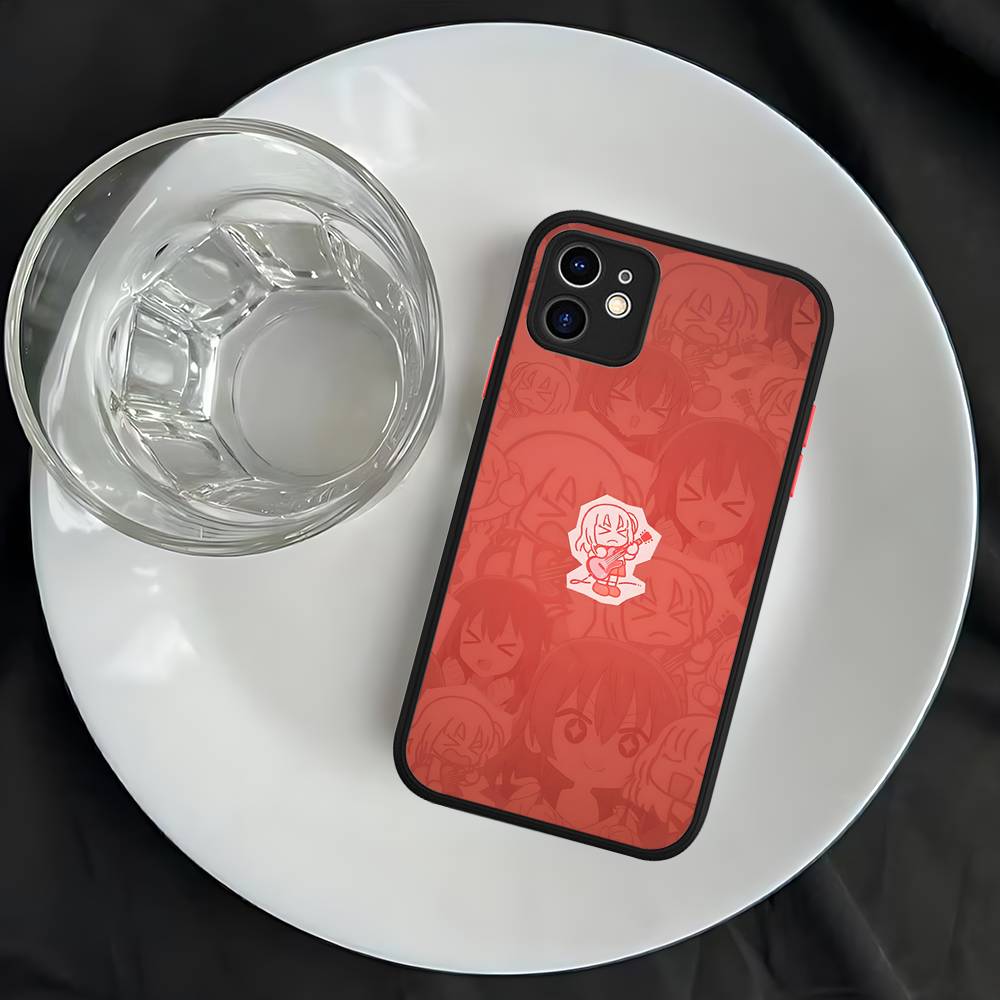 Anime Bocchi The Rock Matte Translucent Phone Case For Iphone 16 ProMax 15 14 13 12 11 X XS PRO Plus