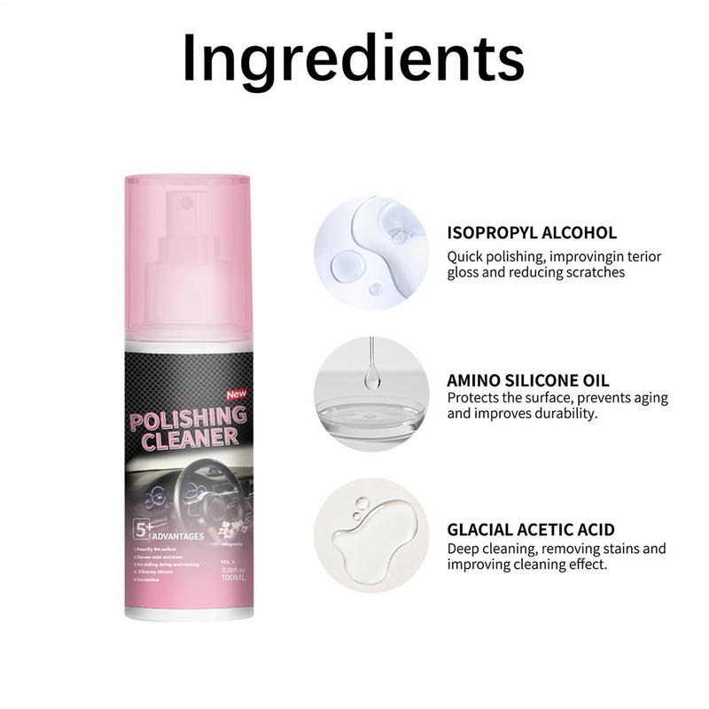 100ml Automotive Interior Polishing Agent Car Detailer And Cleaner Renewal Decontamination Maintenance Remove Stains Agent