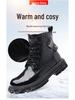 Winter Men's Genuine Leather Martin Boots – Warm, Versatile, Trendy Work Boots