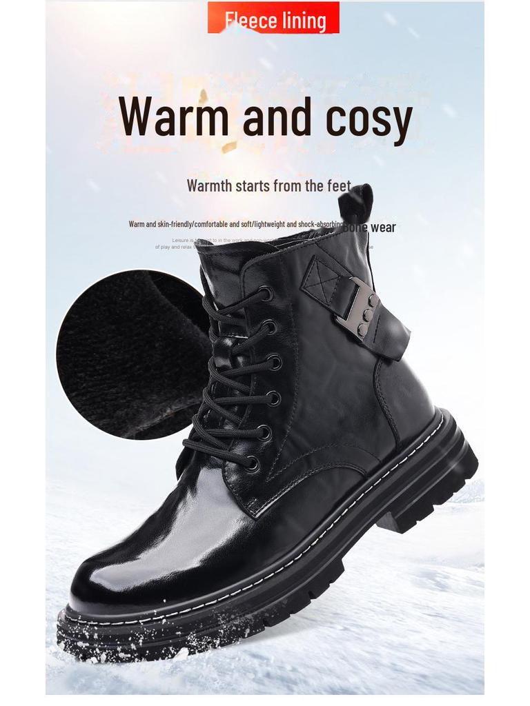 Zimní pánské boty Martin z pravé kůže – Hřejivé, všestranné, trendy pracovní boty