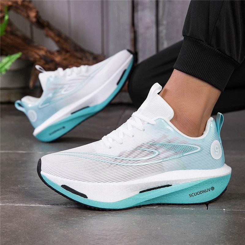 Atmungsaktive Mesh-Laufschuhe für Herren, leichte, stoßdämpfende Sportschuhe, rutschfeste Dämpfung, Sport-Trainingsschuhe