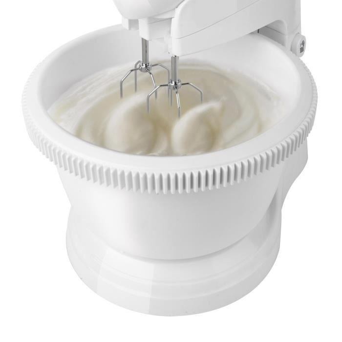Batteur électrique Taurus Giro Complet de 500W, 5 vitesses + Turbo, avec bol de 2,5L, 2 types de crochets