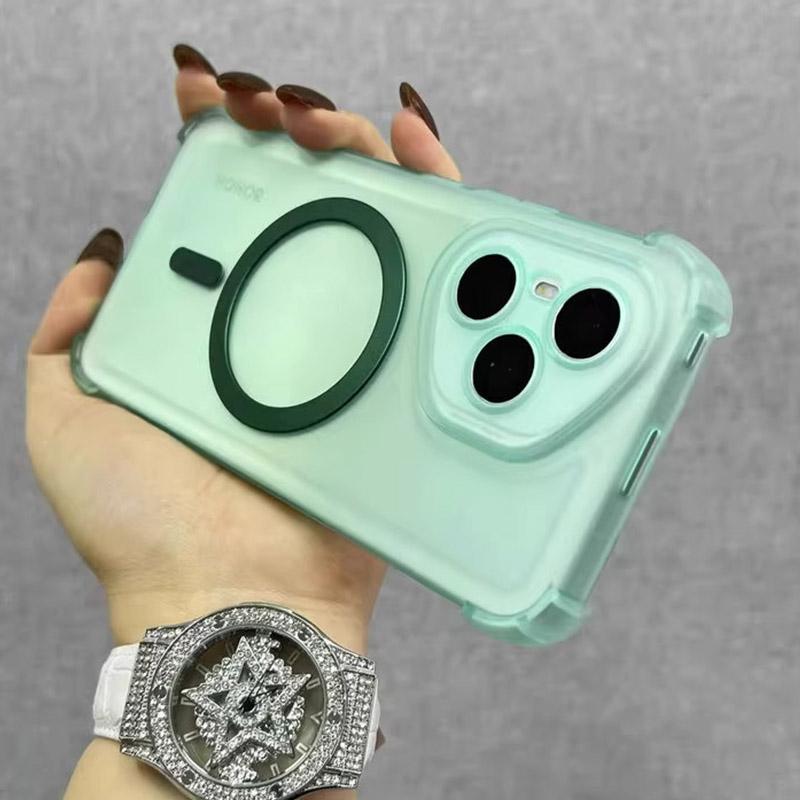 Airbag Shockproof Magnetic Wireless Charging Case On For Huawei Honor 400 Lite 300 Ultra 200 90 80 70 60 Pro Magsafe Clear Cover