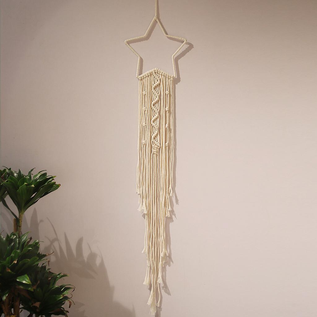 Hot Selling Cotton Thread Woven Pendant Star Moon Dream Catcher Pendant Creative Home Wall Decoration Gift