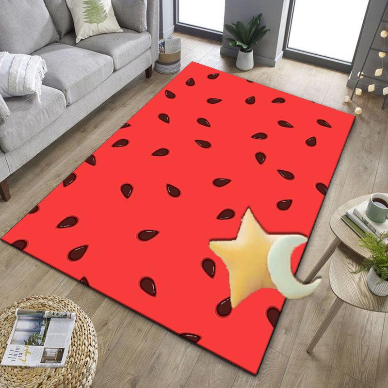 Watermelon Slice Pattern Office Rug Chair Mat, Entryway Carpet, Suitable for Front Door, Bedroom, Living Room, Desk, Holiday Gift