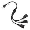 UL-Certified 3-Core 125V US Power Extension Cord with 10A/13A/15A, Three-Prong Male/Female Socket
