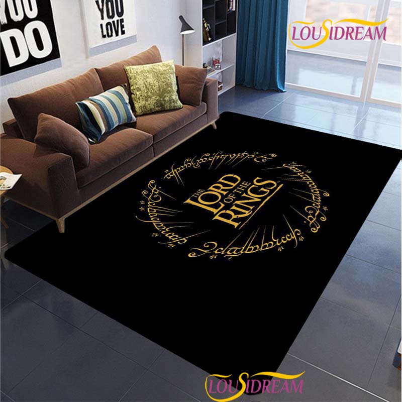 Lord of the Rings Carpet for Living Room Bedroom Rug Kitchen Door Unslip Floor Mats Birthday Gift Photography Props Alfombra Rug