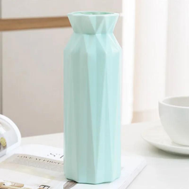 Popular Creative Nordic Vase Container Plastic Flower Pot Decorations Living Room Small and Fresh Flower Arrangement Decoration