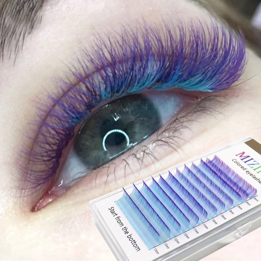 

12 рядів/набір Норкові вії Індивідуальні кольорові вії 8-13мм Нарощування штучних вій Накладні вії Щоденні Curl: D-Style 5