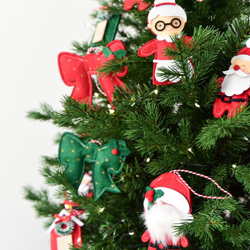 1PC Mini Santa Snowman Decorations Home Felt Holiday Decor Hanging Ornaments Party Multiple Options Available