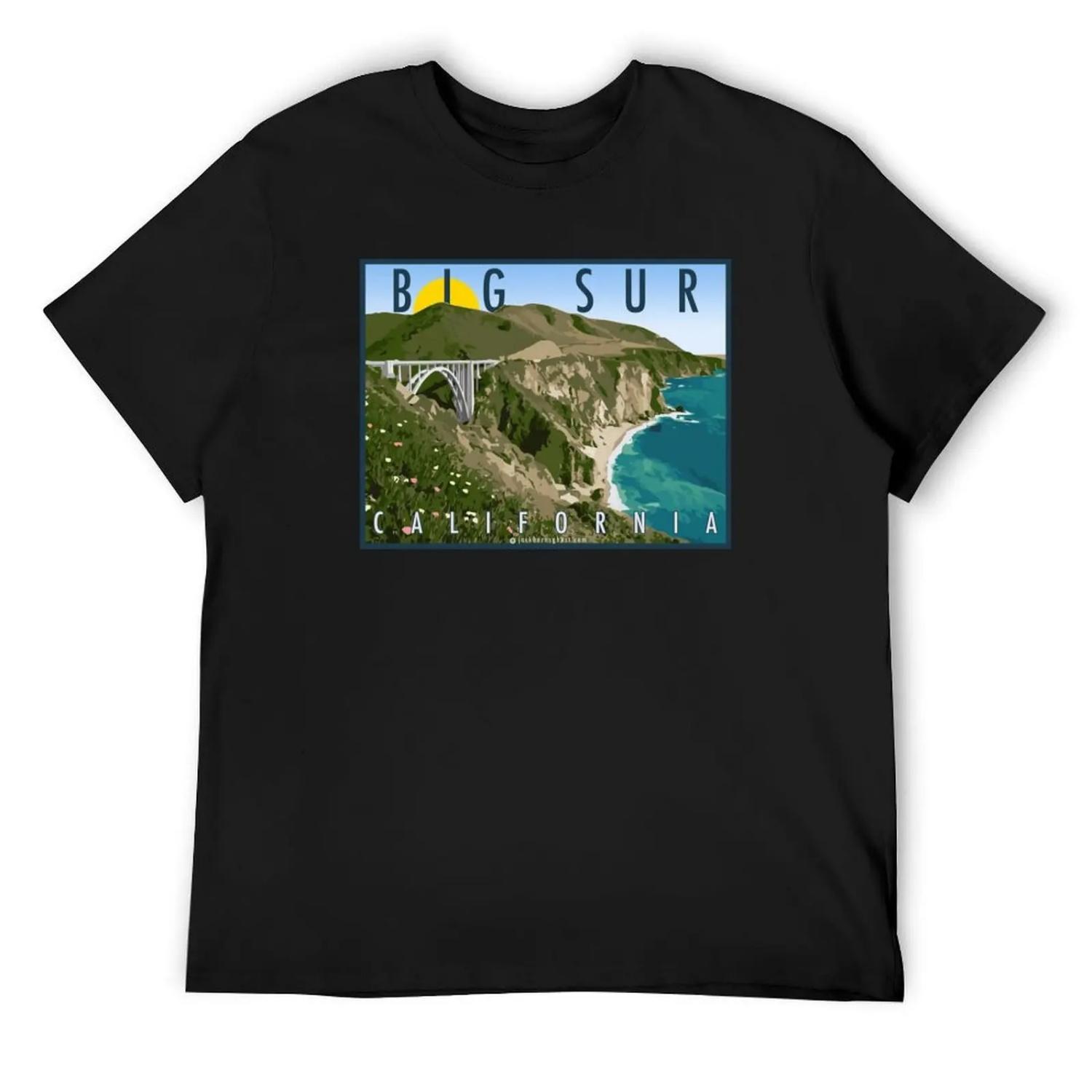 Big Sur California T-Shirt graphic t shirts funny shirt cotton custom shirt mens white t shirts S