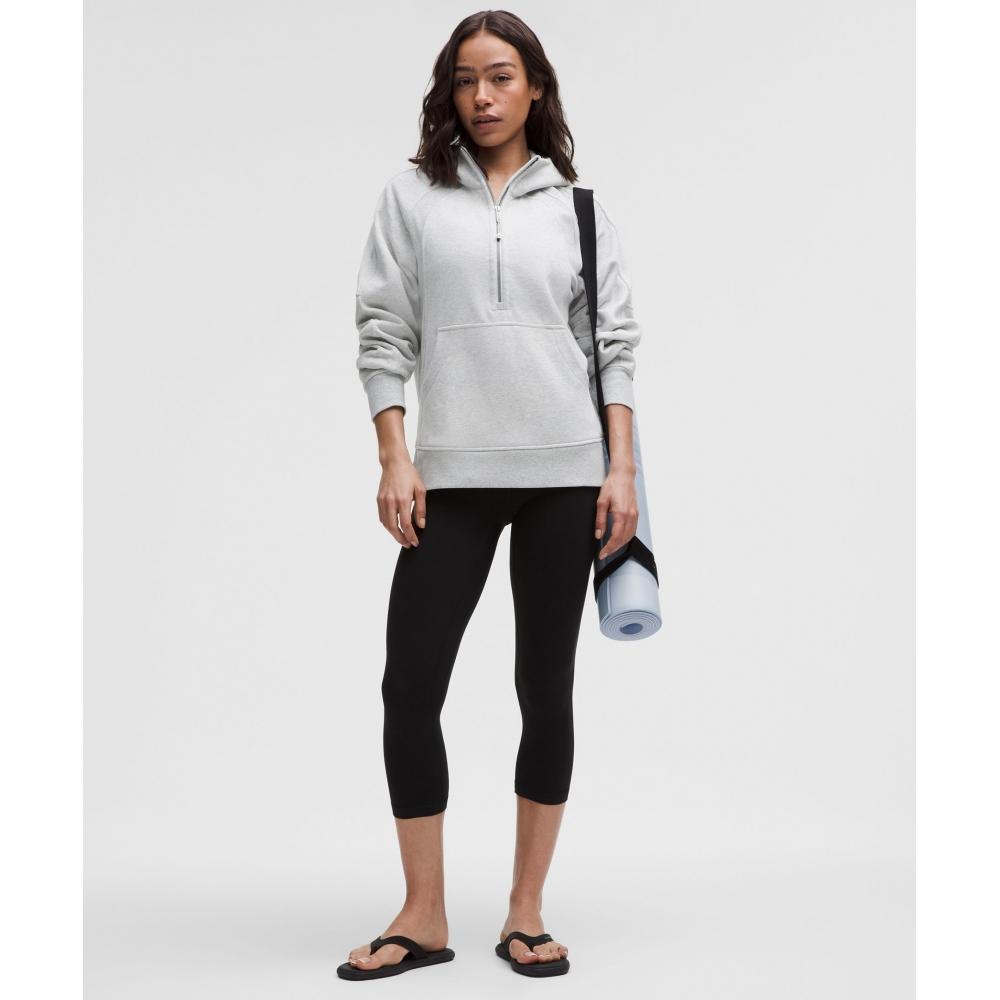 Lululemon Scuba Oversized Half Zip Hoodie  Long Heathered Core Ultra Light Grey