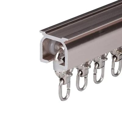 10Pcs Straight Curved Track Rollers Curtain Wheels Rail Curtains Hook Ring Slider Furniture Hardware Curtain Rod Pulley Hanging