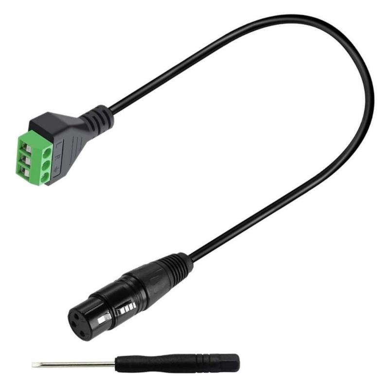 Compact Portable XLR Cable XLR Connector to 3 Pin Screw Terminal Cable for Live Recording and Performances Enduring
