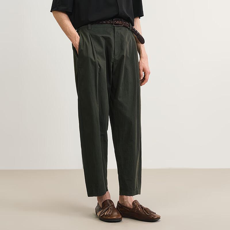 CROQUIS Men's 2025 Summer Loose Fit Curved Casual Pants