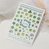 Saint Patrick’s Day Nails Art Stickers Green Shamrock Nails Decals Adhesive Nail Sticker Nails Art Decoration