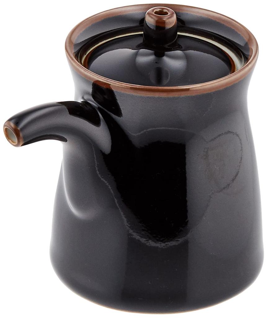 Hakusan Porcelain Soy Sauce X Hasami Made In Japan G-Shaped Dispenser, Small, Tenmoku, (approx.) 5.6 7.2cm, 80ml, Ware,
