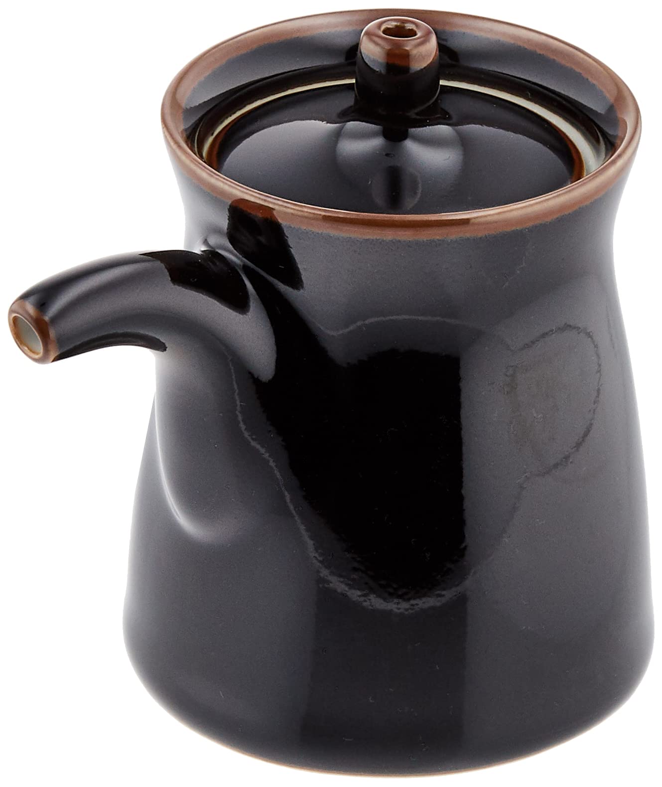 

Hakusan Porcelain Soy Sauce x Hasami Made in Japan G-Shaped Dispenser, Small, Tenmoku, (approx.) 5.6 7.2cm, 80ml, Ware,