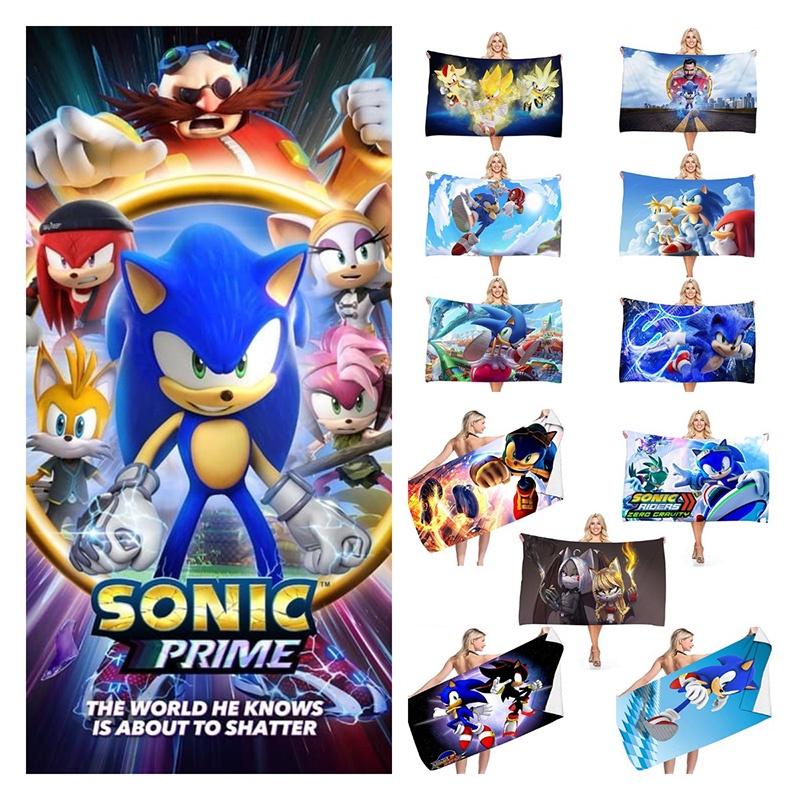 Sonic The Hedgehog Beach Towel Ultra-fine Fiber Fast-drying Super-absorbent