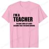 Fashion Harajuku I'm A Teacher To Save Time Print Ladies T-shirt Casual Basics O-collar Black Tshirt Short Sleeve Women T-shirts
