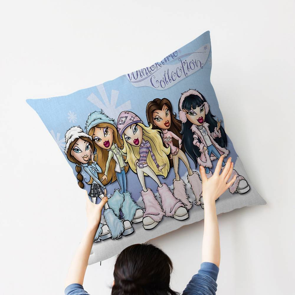 B-Bratzz Fashion M-Mask G-Girl Personalized Pillow Cover Kids Bedroom Wild Party Decor Pillowcase Kid Birthday Shower Gift