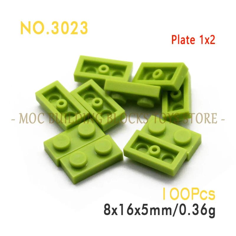 Moc Parts 3023 Plate 1X2 Building Block Bricks Classic Diy Architecture Creative Education Compatible With Accessories Toys