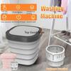 Portable Mini Folding Clothes Washing Machine Bucket 40W 110V-240V/50Hz Automatic Home Travel Self-driving Tour Underwear Foldable Washer and Dryer