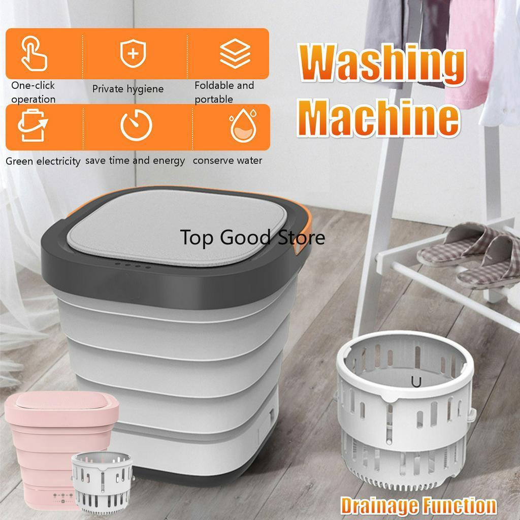 Portable Mini Folding Clothes Washing Machine Bucket 40W 110V-240V/50Hz Automatic Home Travel Self-driving Tour Underwear Foldable Washer and Dryer