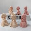DIY Girl Doll Silicone mold 3D Princess Statue Resin Crafts Plaster mold Cute doll candle soap chocolate ice cube baking tools