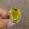 Citrine Genstone Handmade 925 Sterling Silver Jewelry Ring Size 8 KKG-464