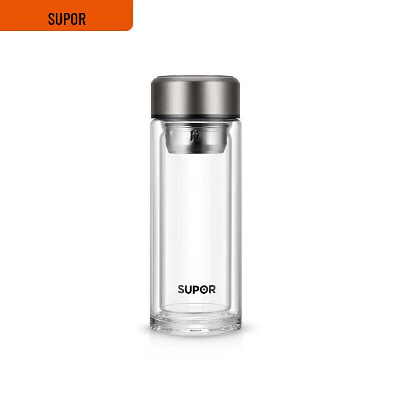 SUPOR Double-Layer Borosilicate Glass Mug