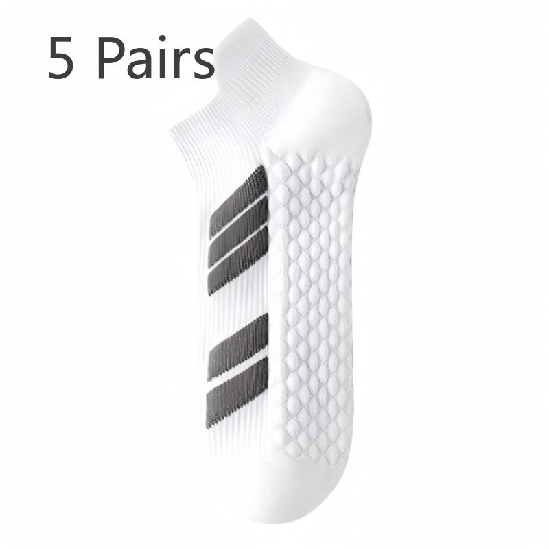 5 Pairs of Men s Summer Thin Sweat Absorbing Deodorizing Professional Running Basketball Socks 5 Pairs белый