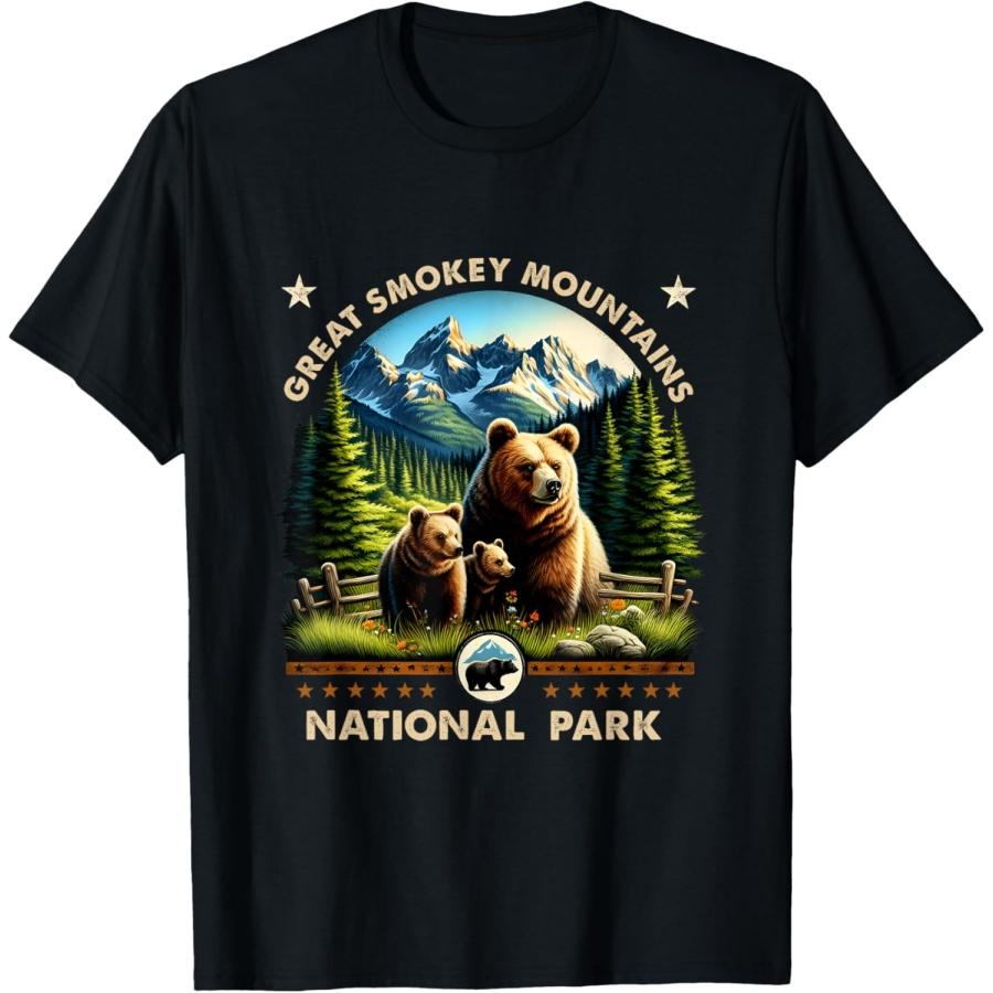 Great Smokey Mountains National Park Black Bear Mother T-Shirt