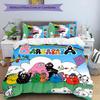 3pcs Barbapapa1 Pattern Bedding Set Duvet Cover Set Includes Duvet Cover &pillowcases, Perfect All Season Bedroom Decoration & Gift