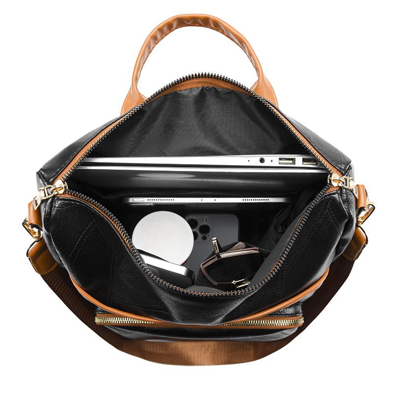 PU Backpack Women's Bag New Simple and Fashionable Large-capacity Women's Backpack Versatile Single Shoulder Messenger Bag