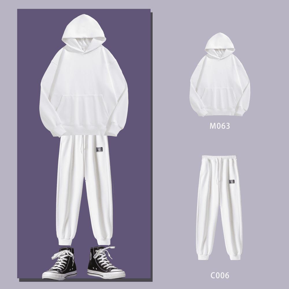 500g Drop Shoulder Fleece Hoodie with Pockets – Thick, Loose Fit Sweatshirt for Couples