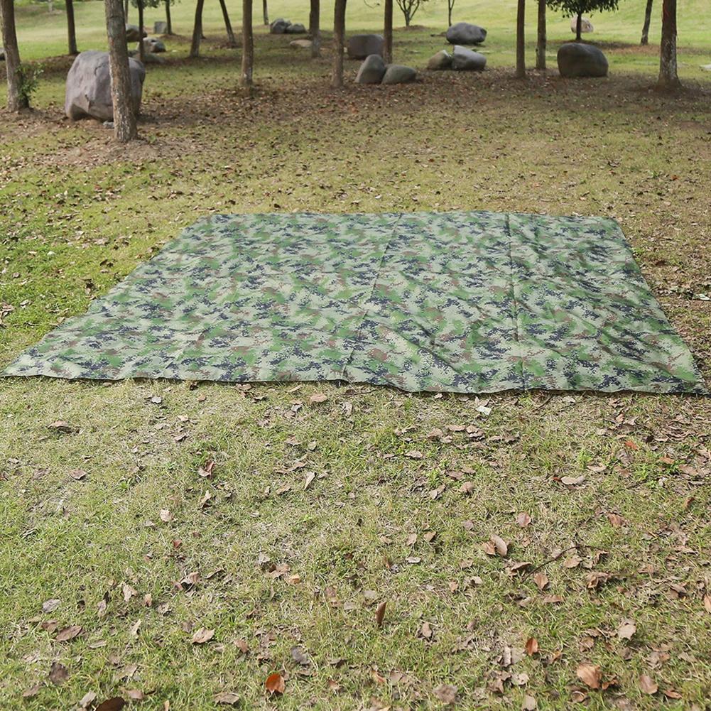 300x300cm Waterproof Camping Tarp Shelter Awning Sun Shelter Outdoor Foldable Canopy for Hiking Beach Picnic Travel Ground Mat