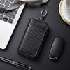 New PU Leather Keychain Bag Carbon Fiber Retro Car Key Bag Portable Mini Keys Pouch
