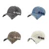 Baseball Cap With Embroidered Letters Adjustable Sunshade For Men And Women